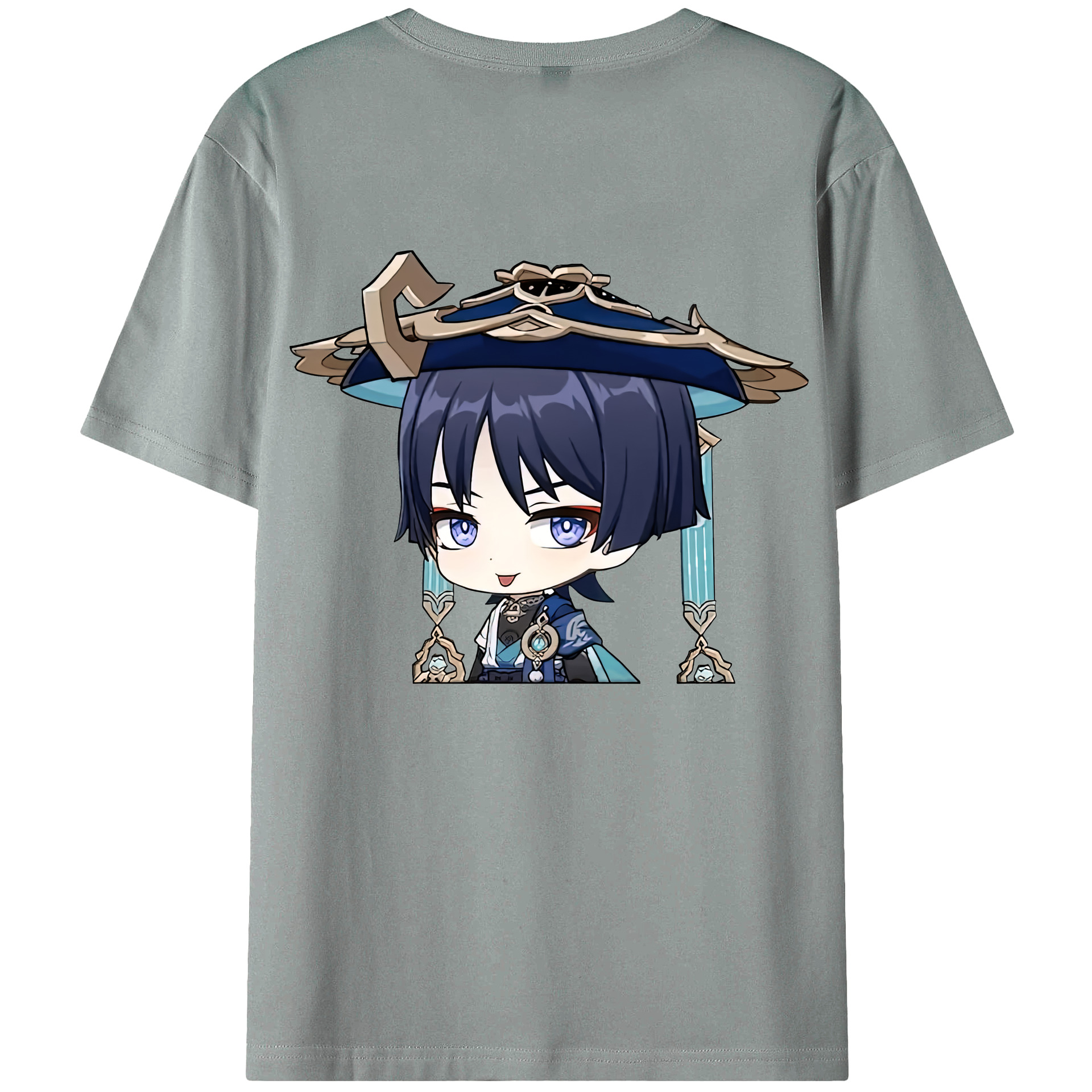 げんし神 さんペい genshin Sanpei 綿100％ メンズ半袖Tシャツ（バックプリント） 通気性